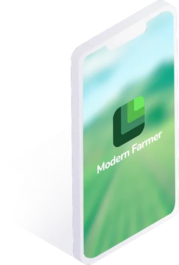 Modern Farmers farming app opening screen