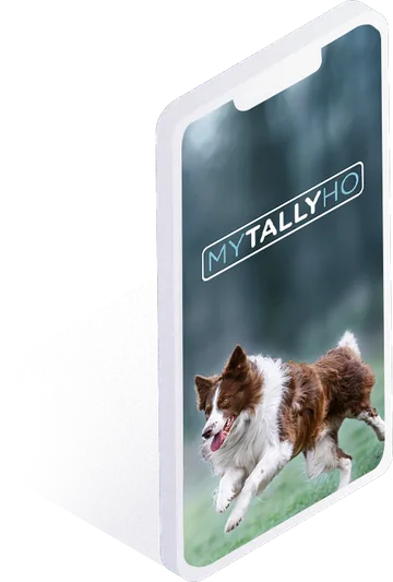 My Tally Ho dog sport tracking app opening screen